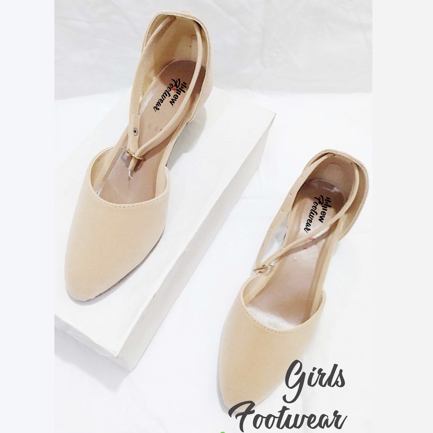 Stylish Velvet Heel Pump Shoes for Ladies 2 Inch Elegant Party Wear Heels 36/Beige