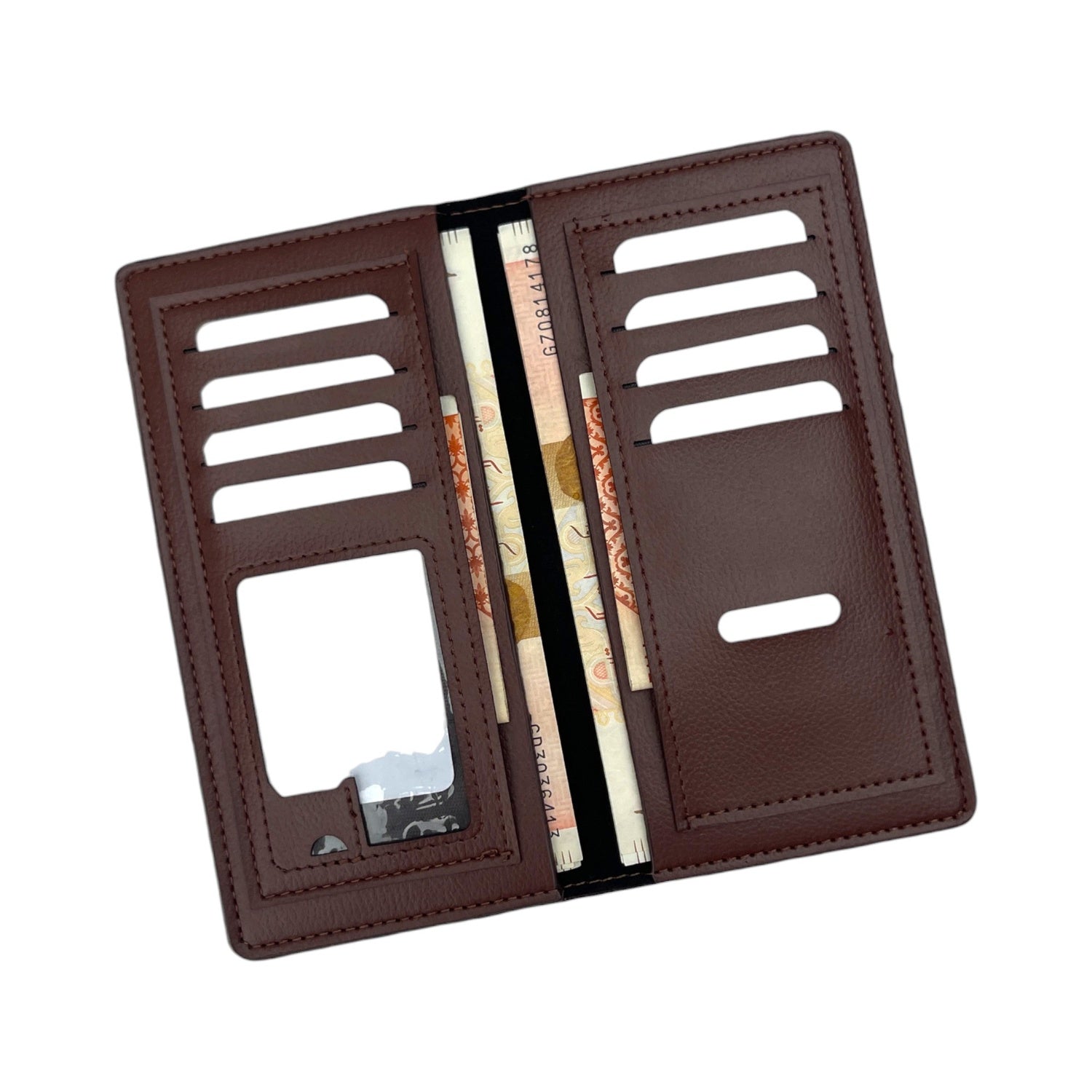 Kangaroo Long Bifold Wallet with RFID Protection – Slim Stylish Wallet for Men & Women Black