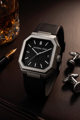 Universal Point UP 1988 – Square Dial Leather Strap Watch | Stainless Steel Case | Water Resistant