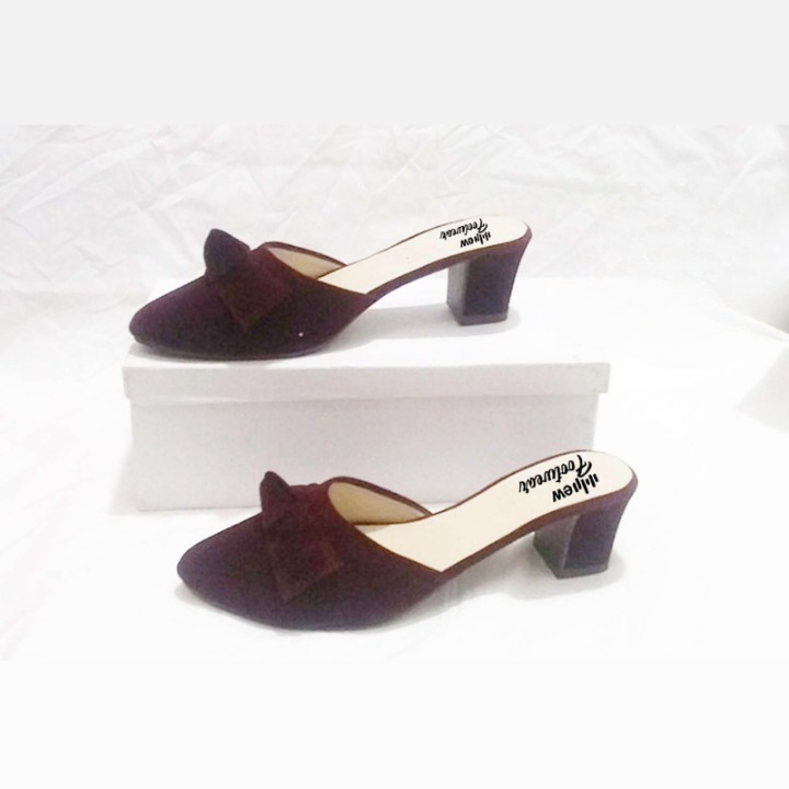 Stylish Heel Pump Shoes for Women with Tie Knot - 4 Color 36